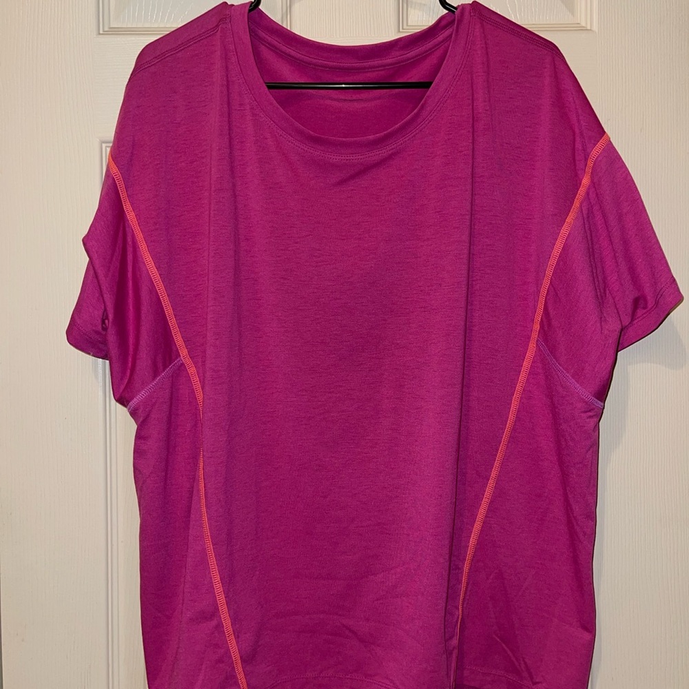 Lou & Grey Fuchsia and Coral Short Sleeve Tee